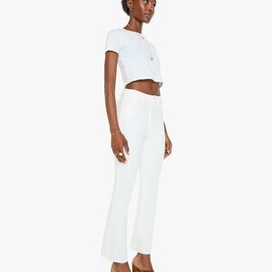 MOTHER the hustler ankle fray denim fairest of them all